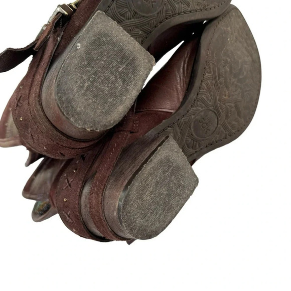 The Sak Women's Harper Leather Boho Ankle Boot Bootie Brown Size 8 - Picture 10 of 14